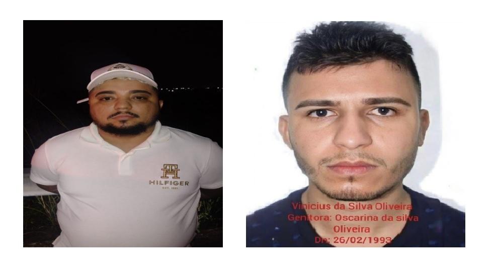 As imagens mostram um homem pardo, de barba, boné branco e blusa branca, e um homem branco, barba rasa, com blusa preta.