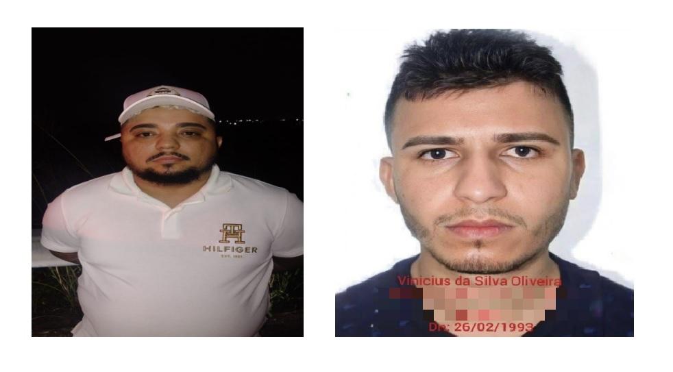 As imagens mostram um homem pardo, de barba, boné branco e blusa branca, e um homem branco, barba rasa, com blusa preta.