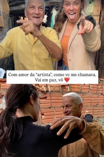 Paolla Oliveira lamentou a morte do avô em postagem nas redes sociais. 