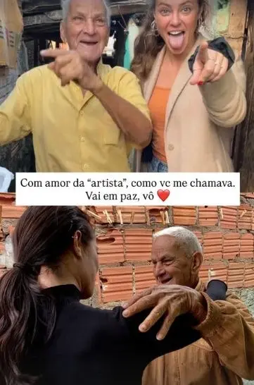 Paolla Oliveira lamentou a morte do avô em postagem nas redes sociais. 