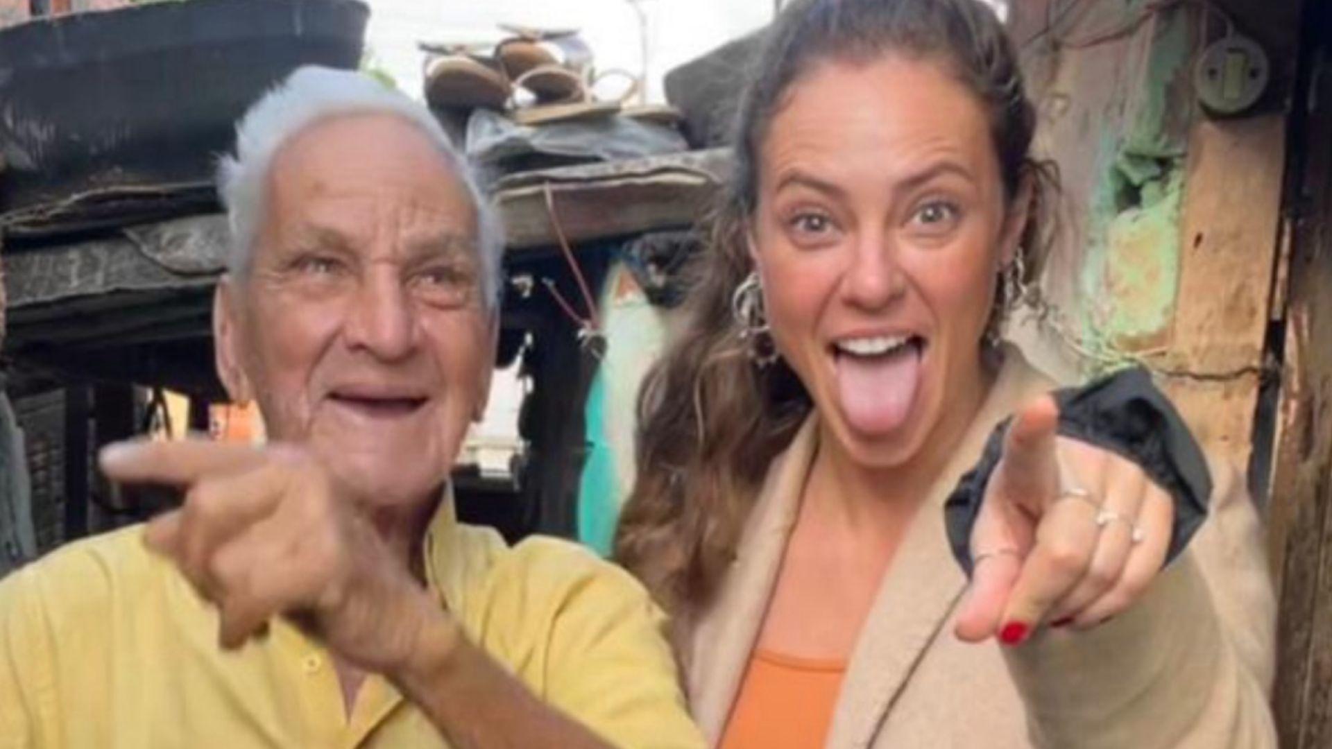 Paolla Oliveira e o avô.