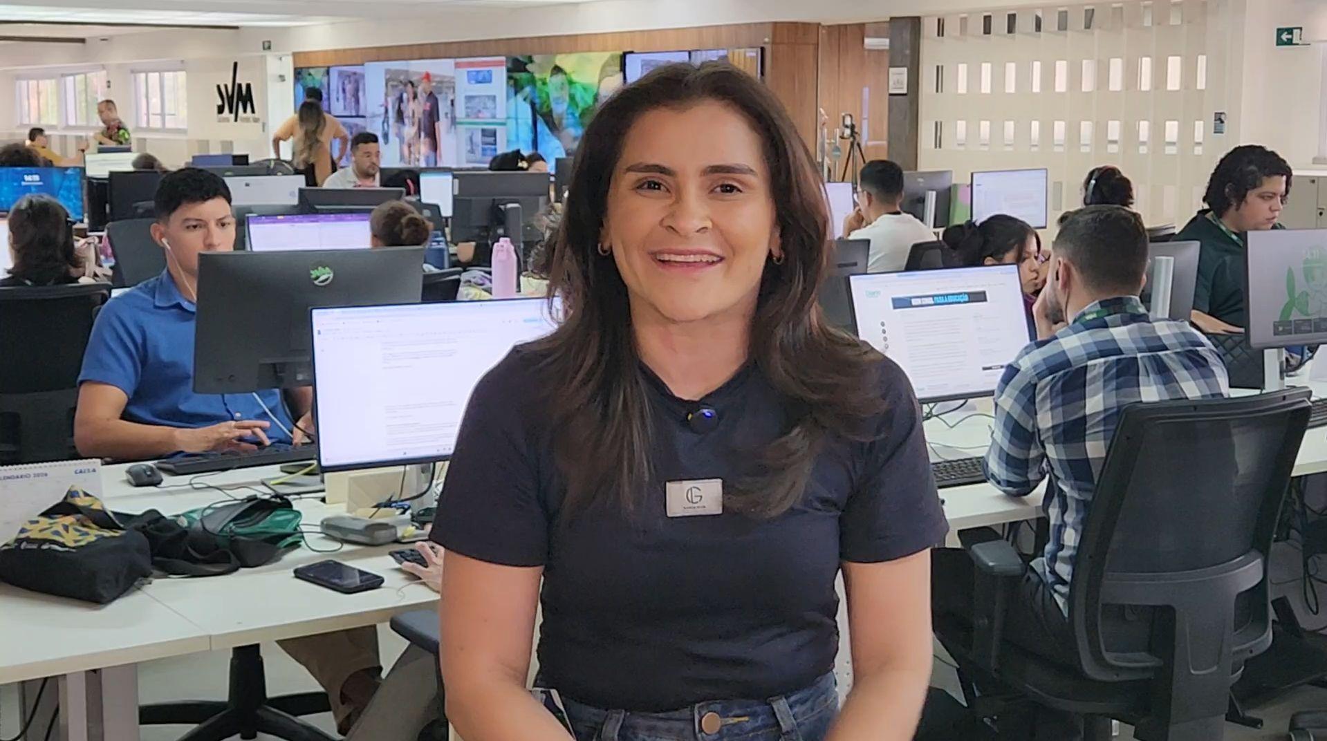 influencer brena jéssica durante entrevista na redação do svm.