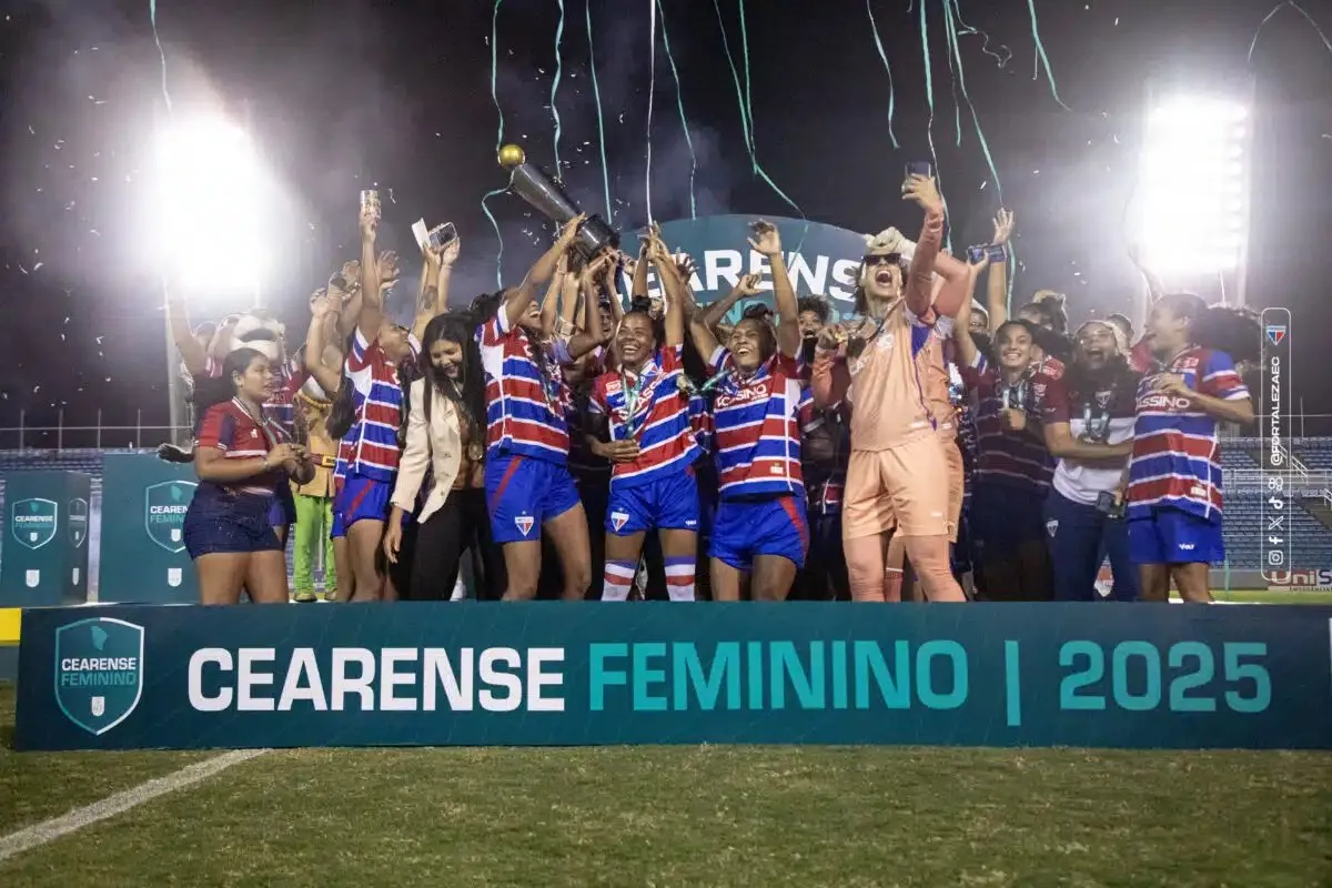 O time feminino do Fortaleza foi campeão cearense, da Copa Maria Bonita e conquistou o acesso para a Série A1