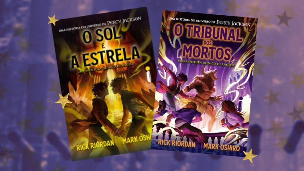 Imagem de divulgação dos livros O Tribunal dos Mortos e O Sol e a Estrela.