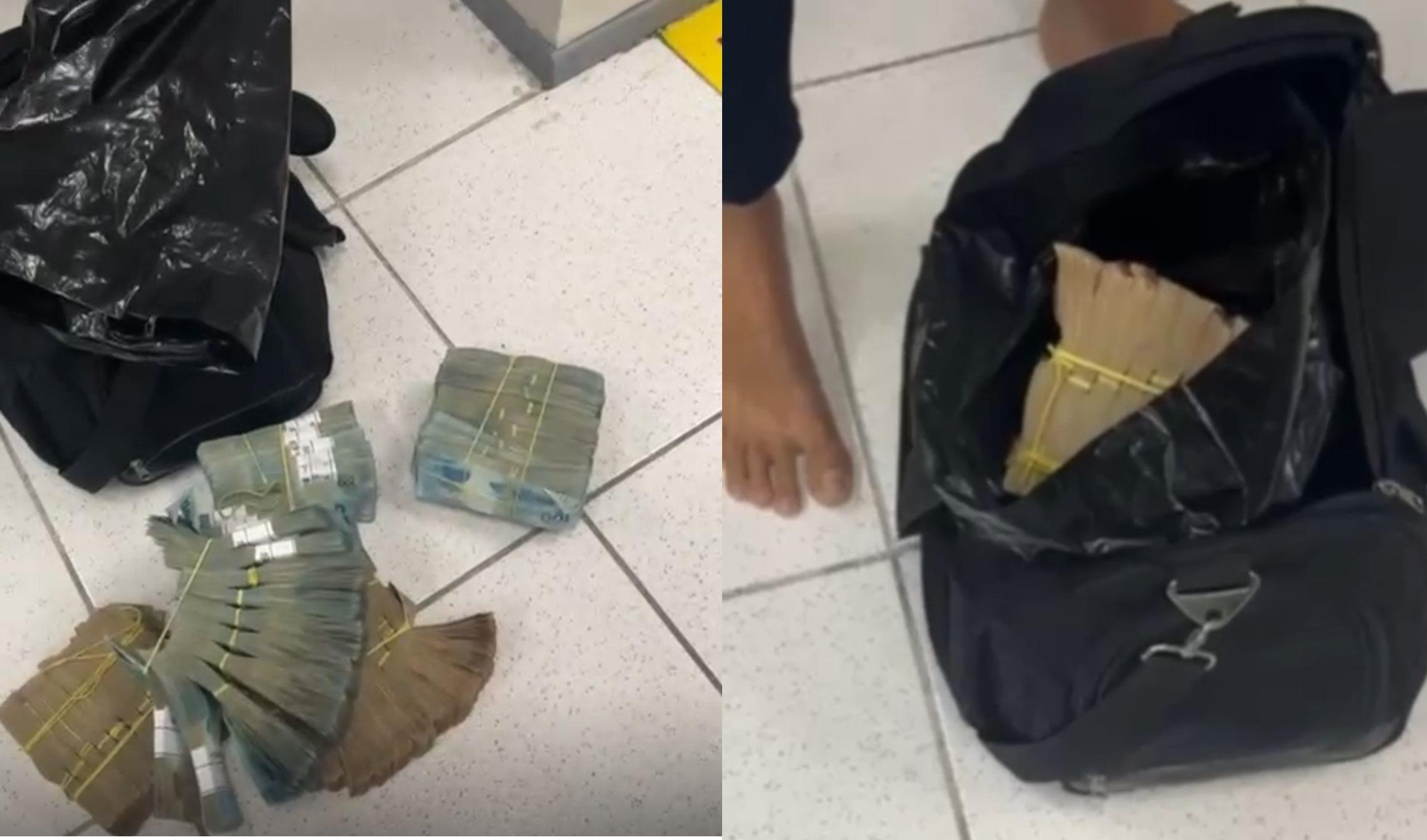 dinheiro em especie apreendido pela pf.