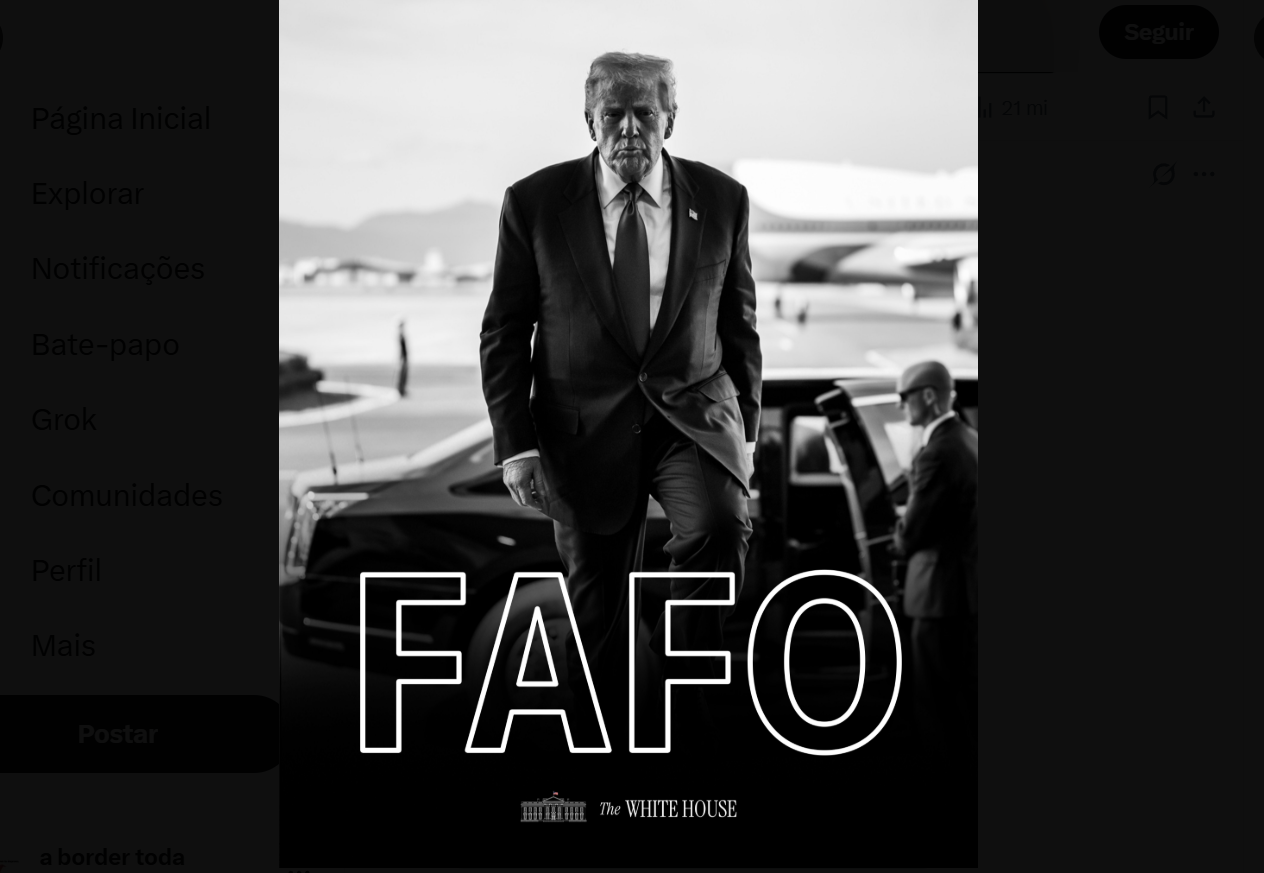 donald trump com sigla FAFO