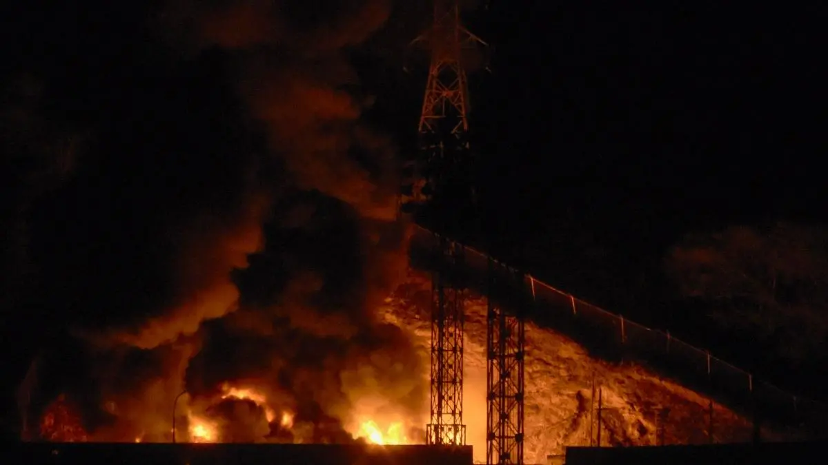 Foto do ataque à Venezuela.