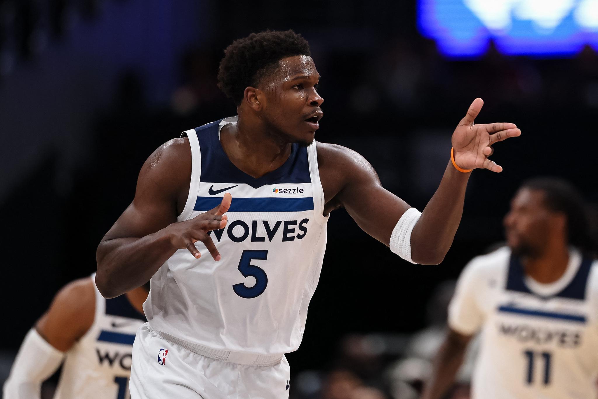 Foto de Anthony Edwards, jogador do Minnesota Timberwolves