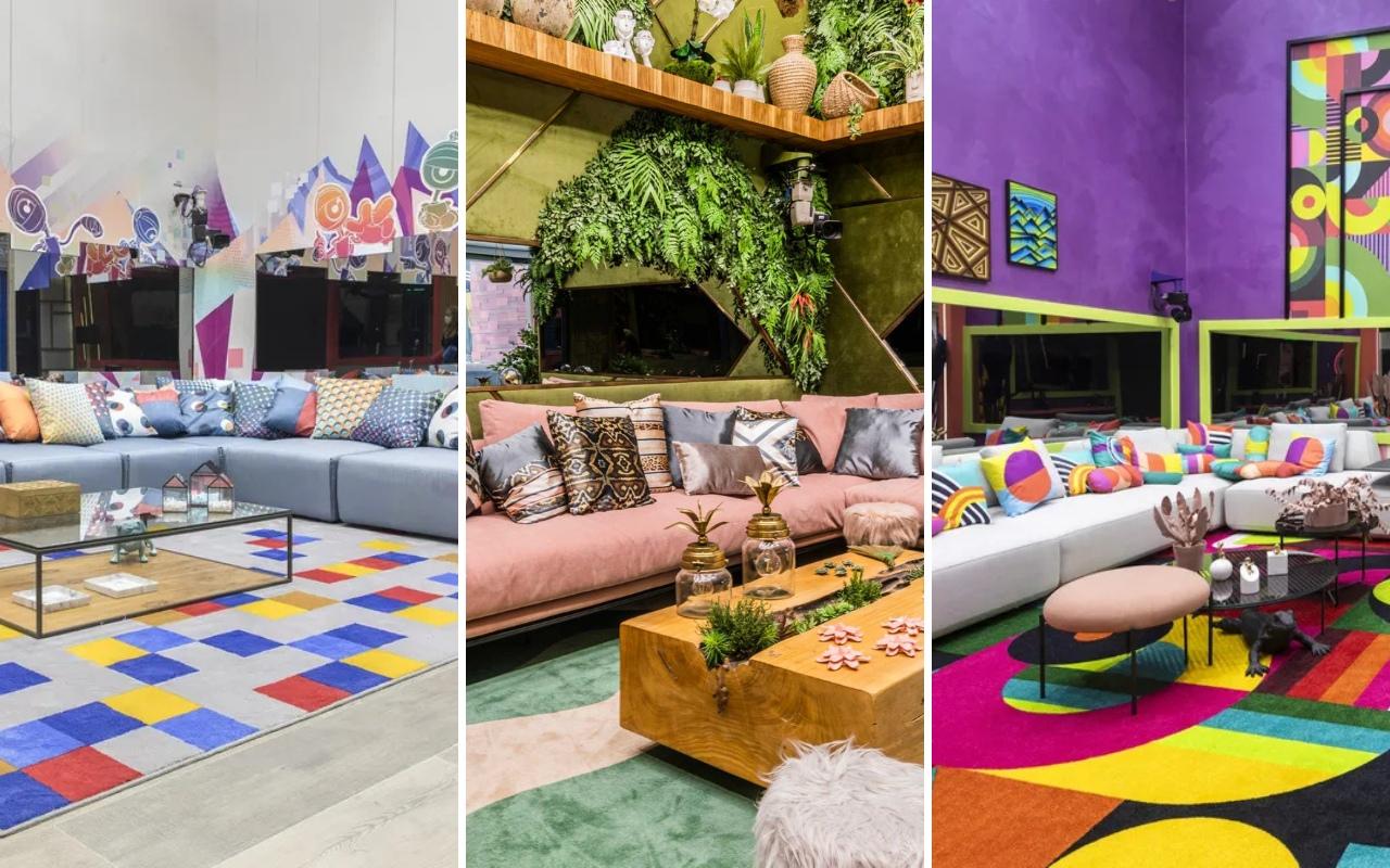 Imagem de salas de edições anteriores para matéria sobre BBB 26.