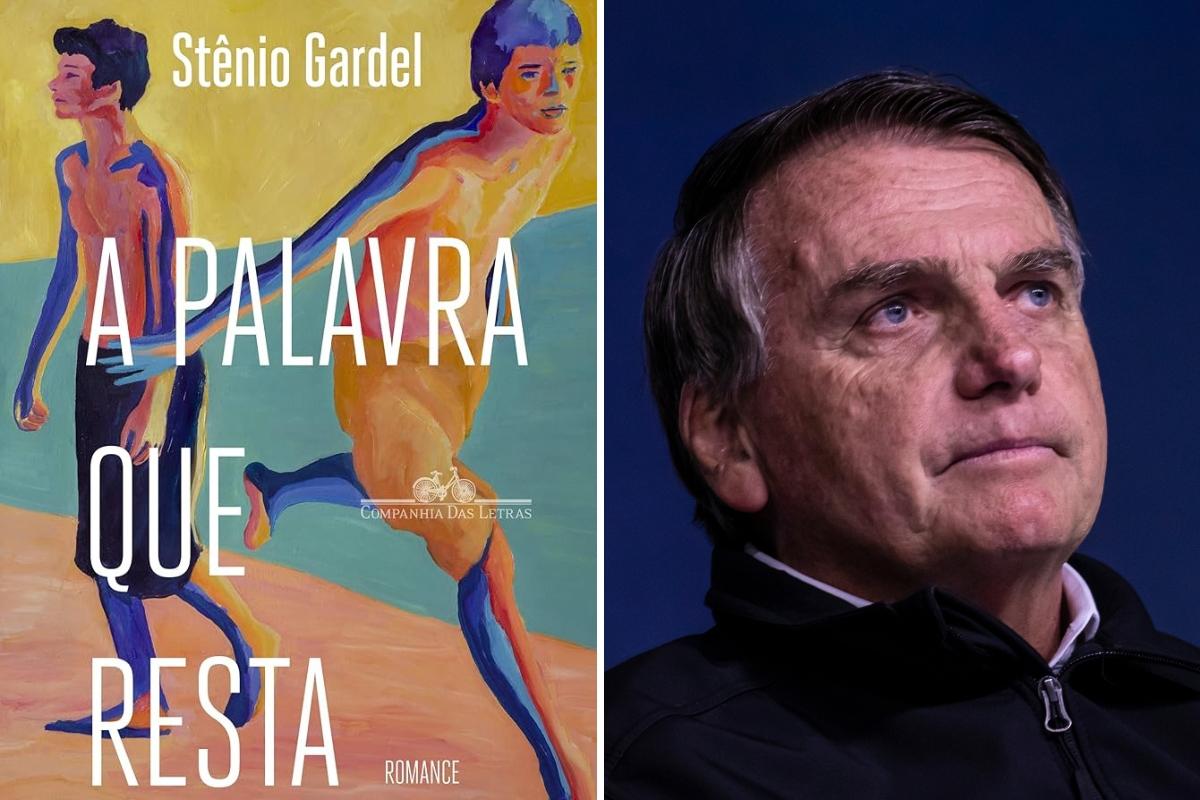Imagem de capa do livro A Palavra que Resta e do ex-presidente Jair Bolsonaro, condenado por atentar contra o Estado Democrático de Direito.