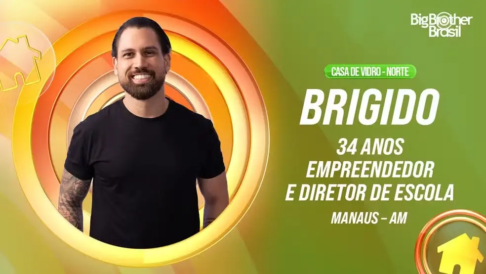 Card com informações do participante Brigido.
