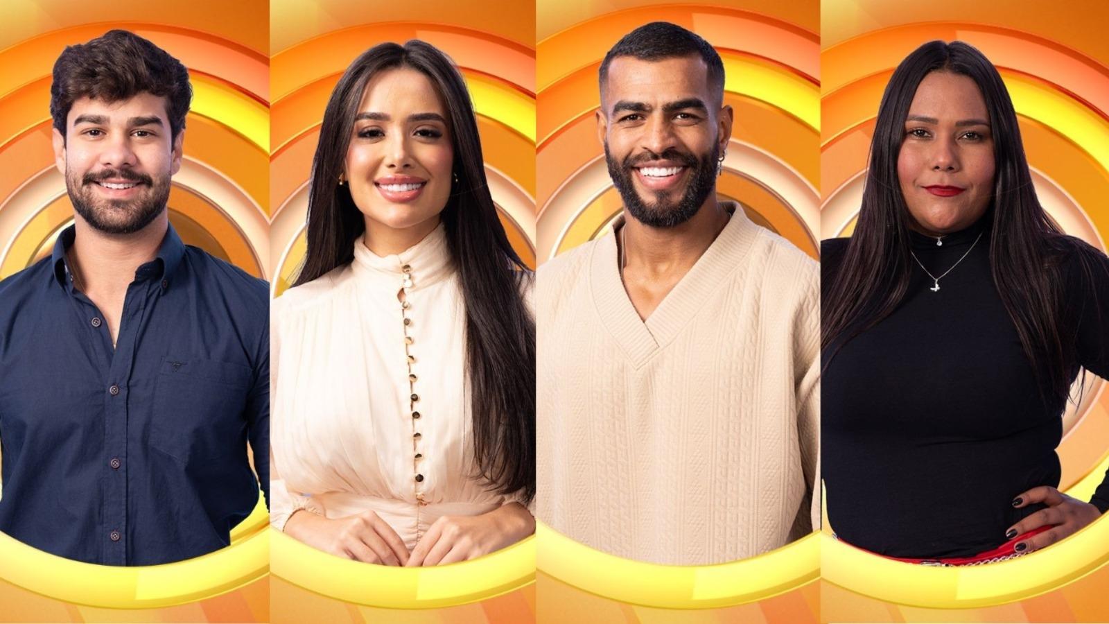 montagem de fotos dos participantes da Casa de Vidro da região Centro-Oeste do BBB 26.