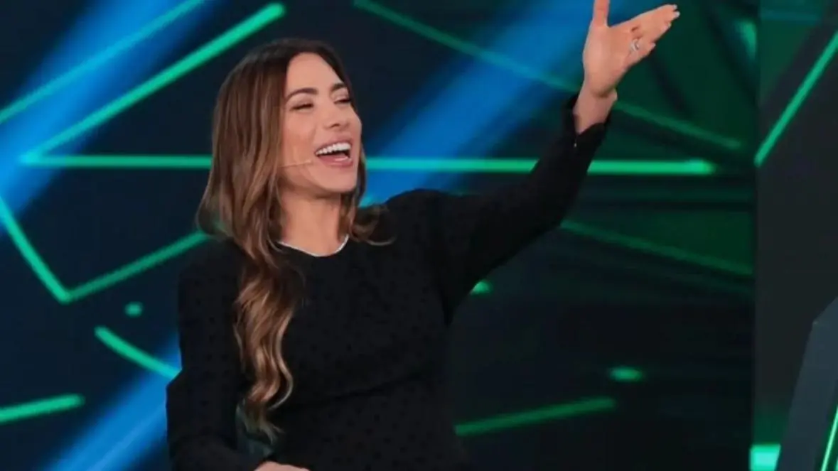 foto da apresentadora Patrícia Abravanel no Show do Milhão.