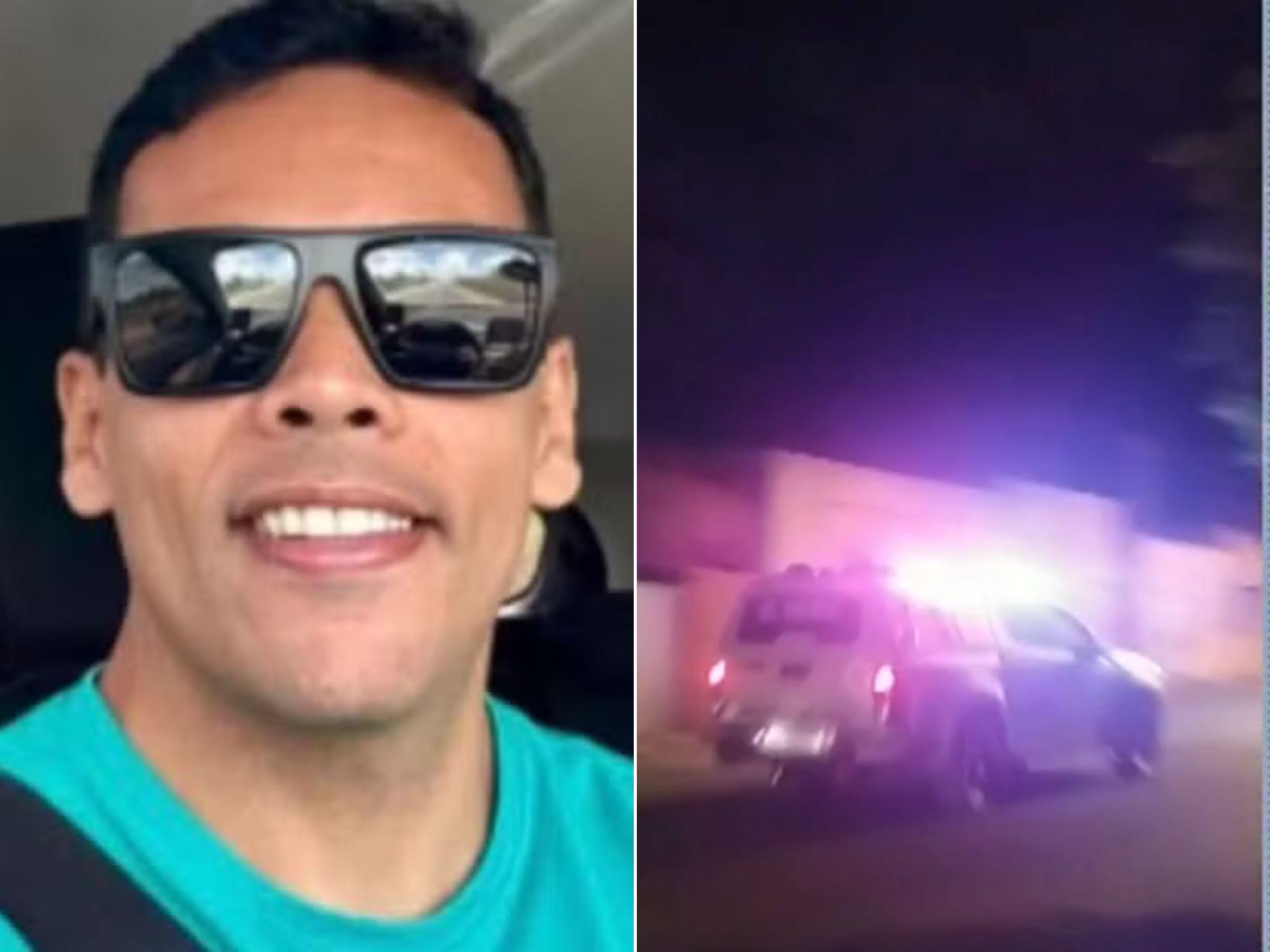 Foto do policial que foi morto na Bahia e ação da PM.