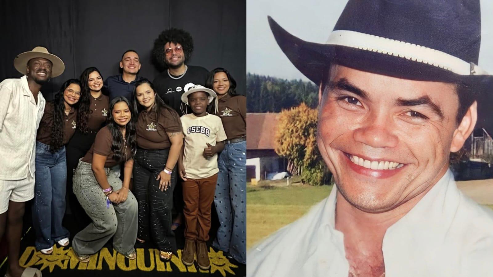 Filhas de Kara Veia ao lado de João Gomes, Mestrinho e Jota.pê.