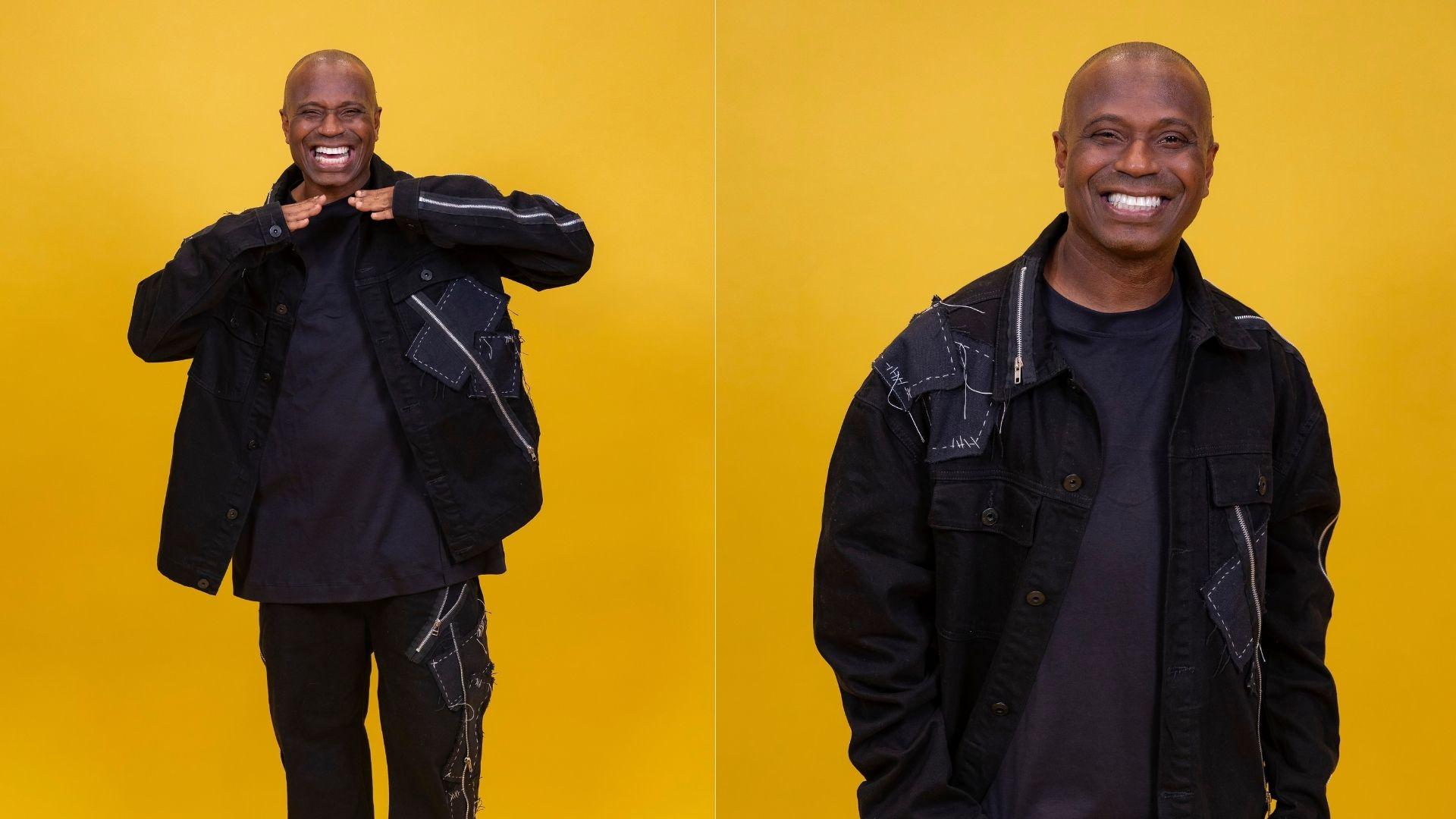 Colagem do ex-jogador Edilson Capetinha.