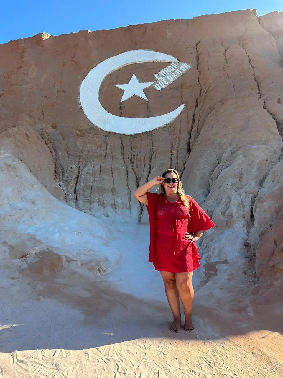 Simone em viagem para Canoa Quebrada, em 2025.