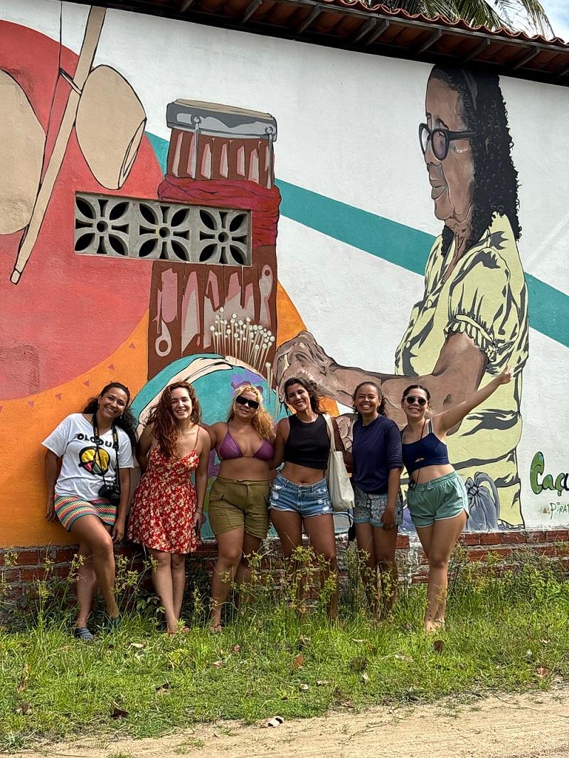 Grupo em viagem à praia do Balbino, em Cascavel.
