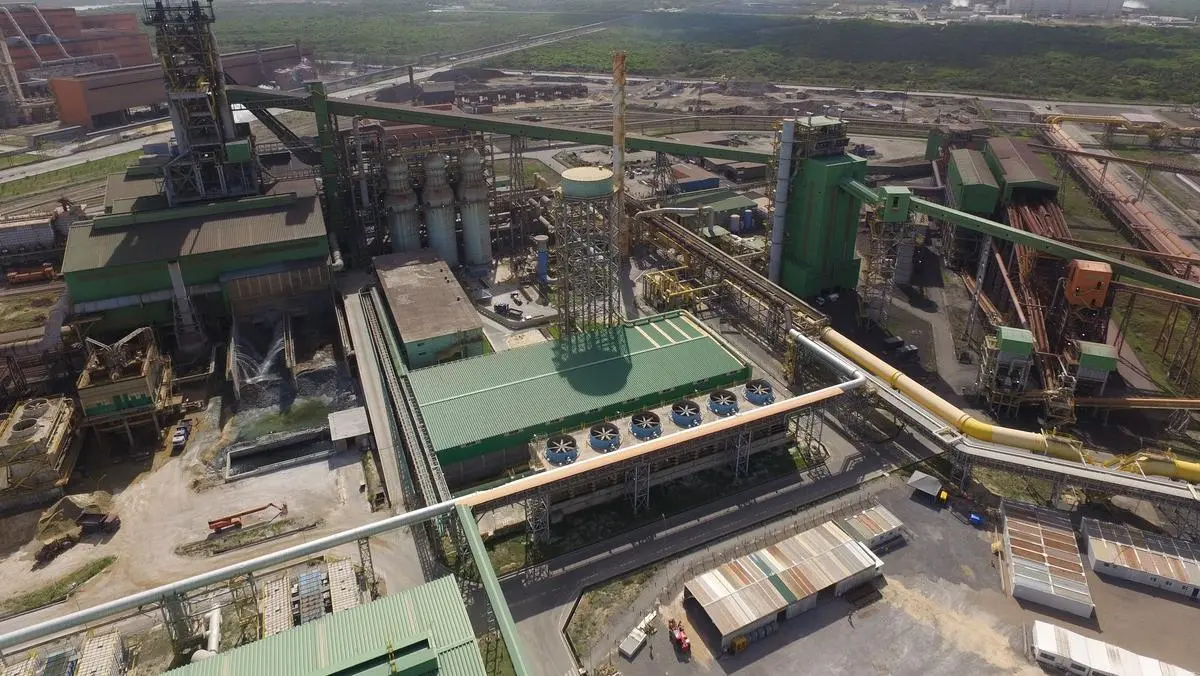 Companhia Siderúrgica do Pecém visto de cima.