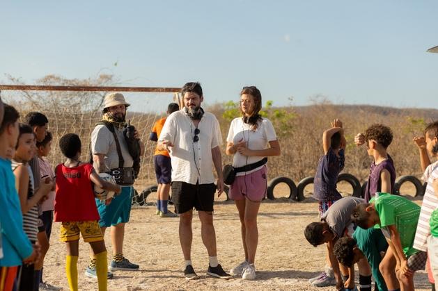 Foto do set do longa cearense Feito Pipa.