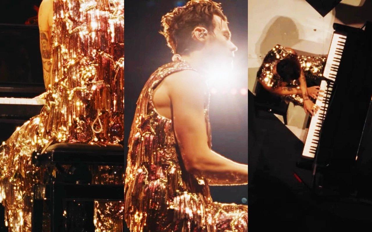 Imagem de Harry Styles em seu último show como imagem de divulgação de novo álbum.