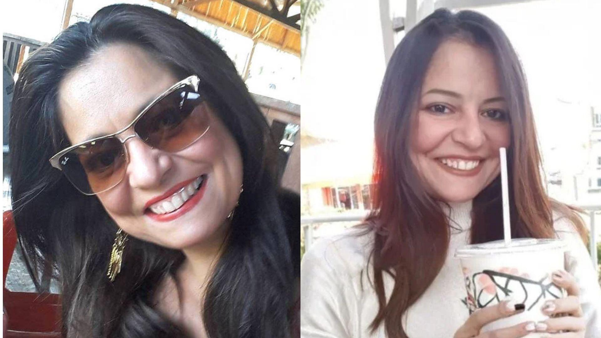 Colagem com fotos estilo selfie de Janaína, irmã do Ricardo Nunes, prefeito de São Paulo. Imagem usada para matéria sobre mulher ter sido presa após ter sido identificada pelo Smart Sampa.