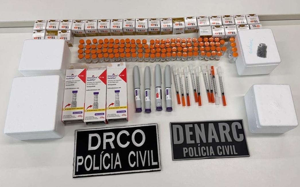 Medicamentos apreendidos pela PC-CE.