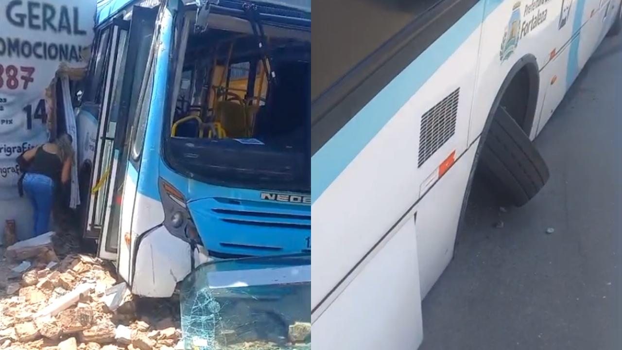 Parabrisa foi atingindo com impacto.