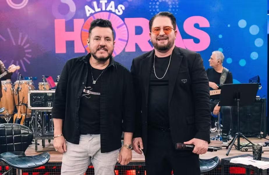 Foto de Bruno e Marrone no programa.