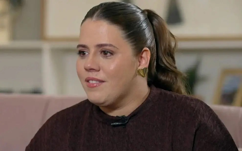 Apresentadora Tati Machado em entrevista ao Fantástico, na Globo, em 2025.