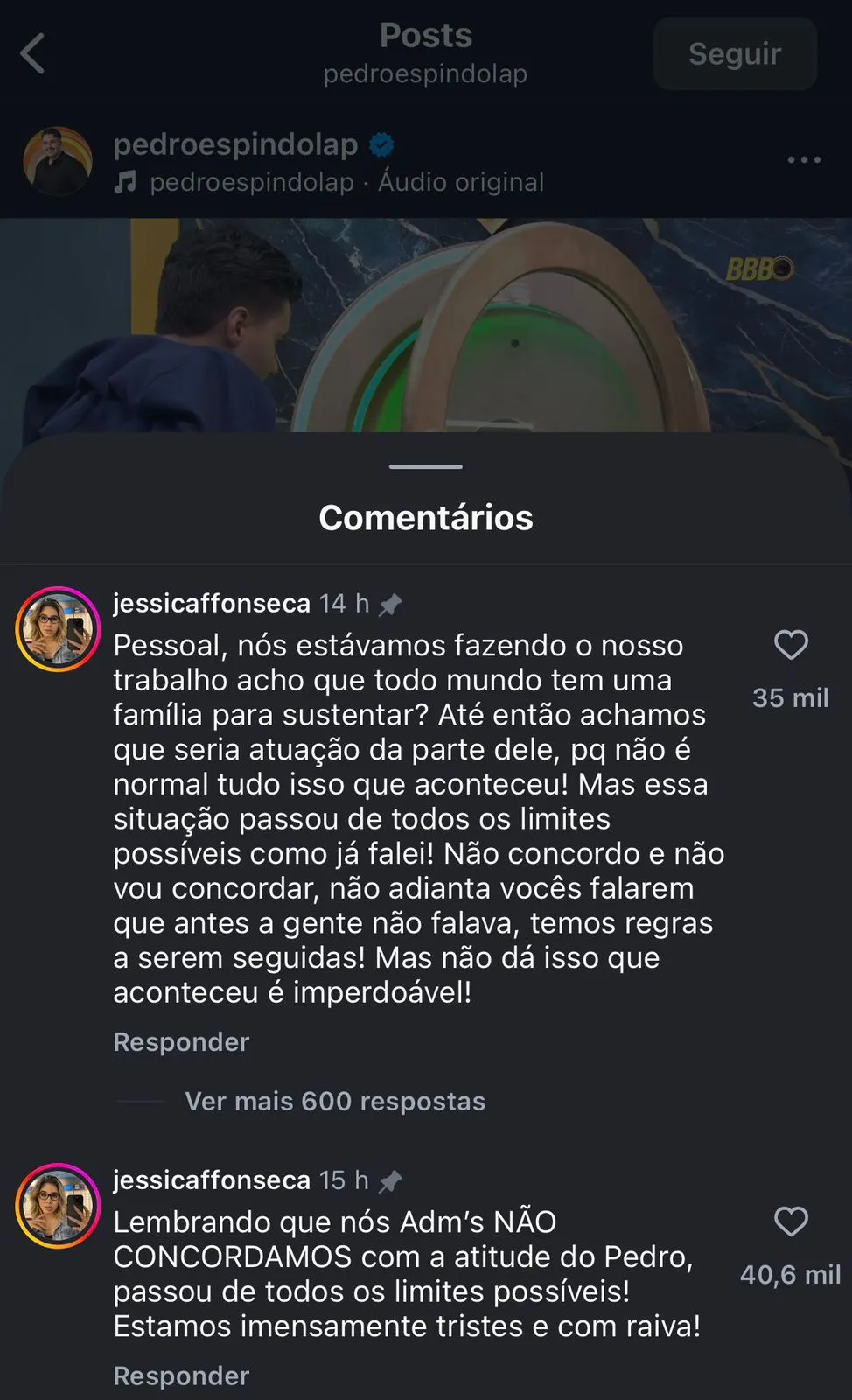 Administradores dos perfis do sulista nas redes sociais se posicionaram sobre o assédio.