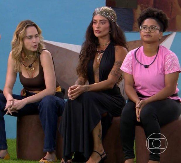 Momento do Sincerão com Ana Paula, Aline e Milena lado a lado.