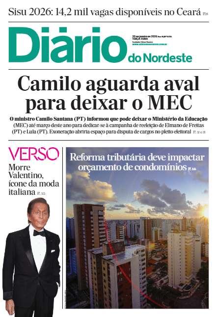 Capa da edição do dia