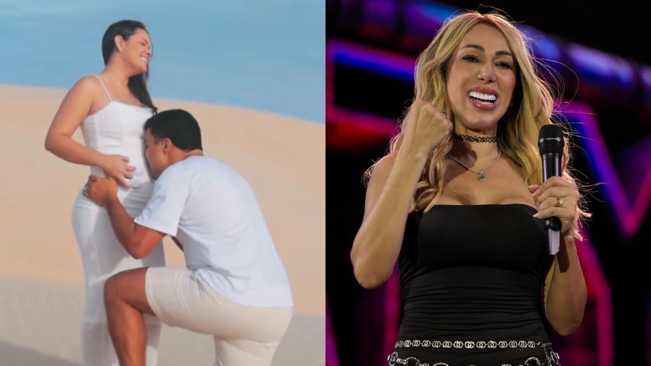 Taty Girl publicou vídeo do filho e da nora revelando a gravidez nas redes sociais.