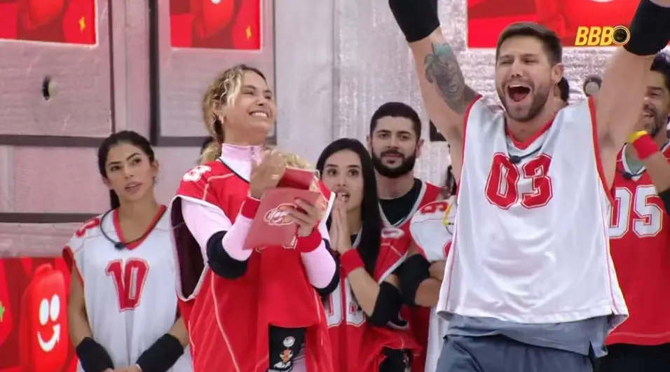 Imagem de Jonas e Sarah, no Anjo do BBB 26.