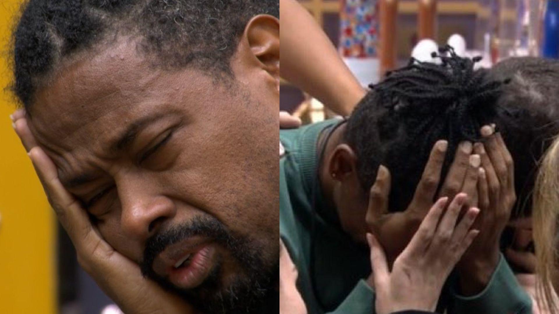 Colagem com a reação de Leandro.