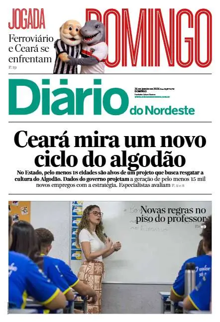 Capa da edição do dia