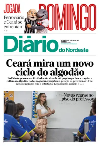 Capa da Edição do dia do jornal Diário do Nordeste
