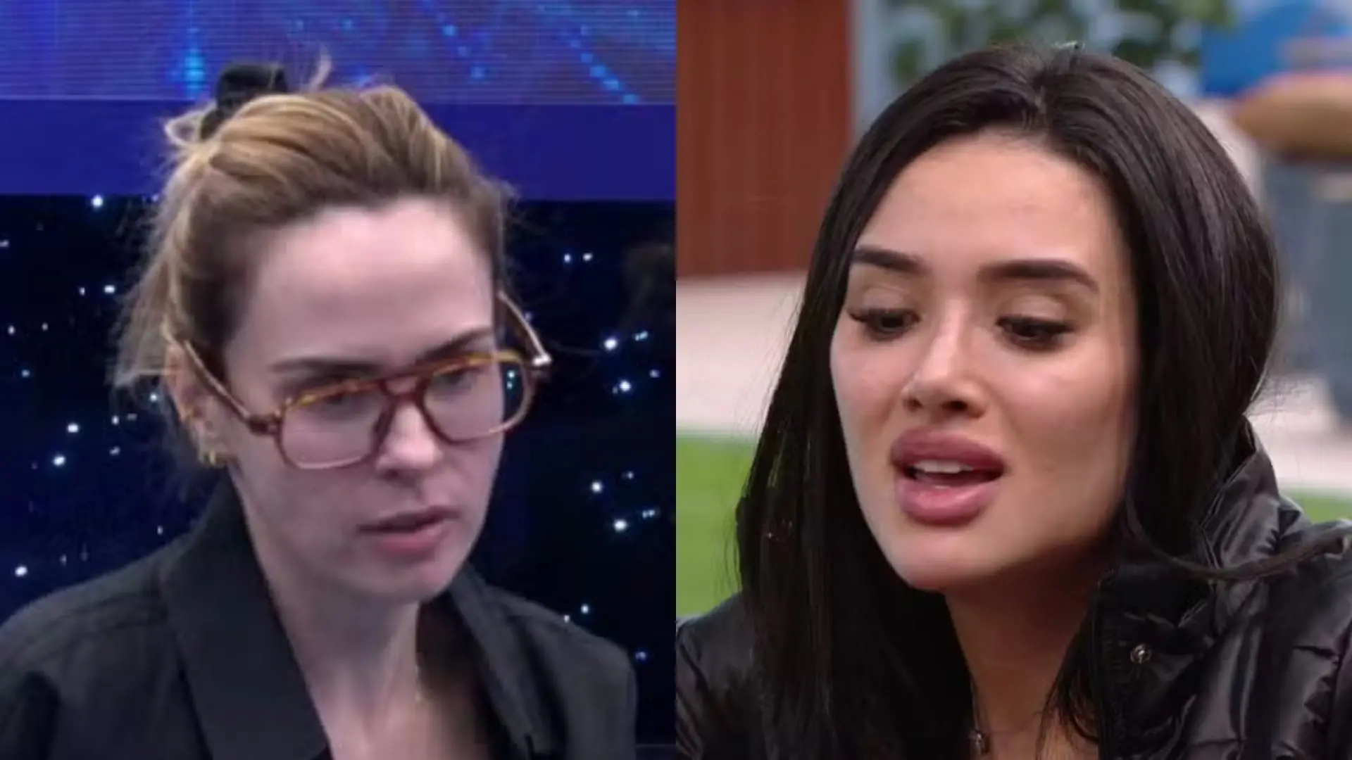 Ana Paula durante conversa no quarto.