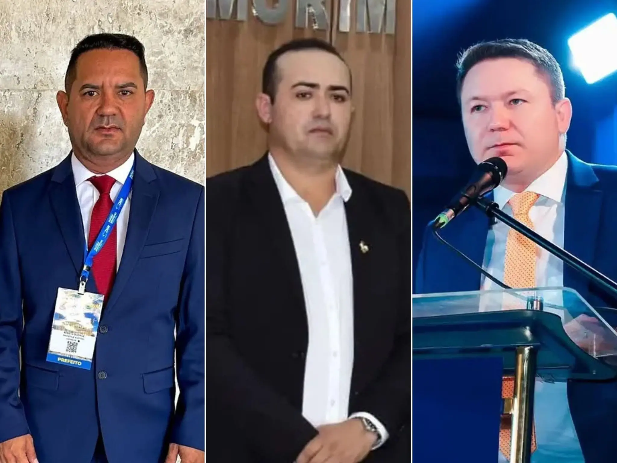 Fotos mostram prefeitos Bebeto Choró, Luan Dantas e Bel Júnior.