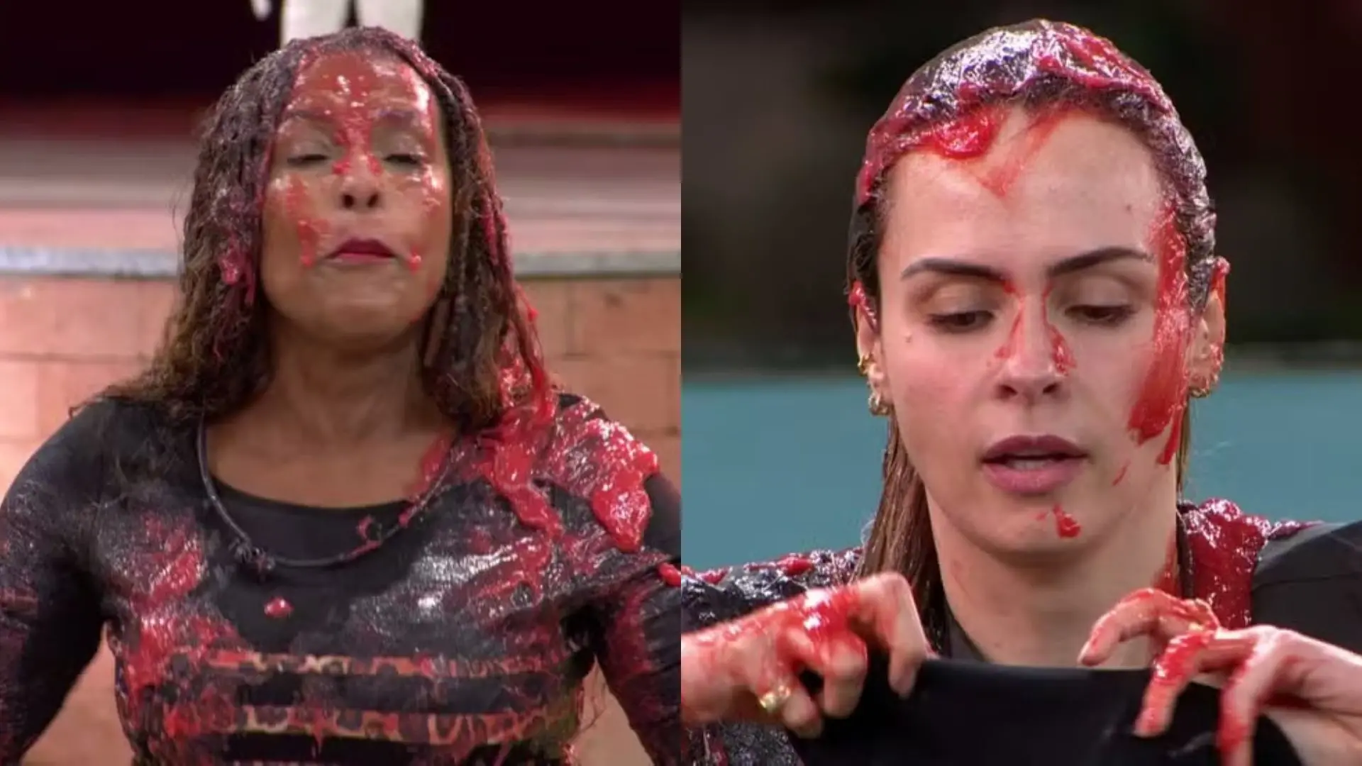 Colagem mostrando o momento do embate no Sincerão.