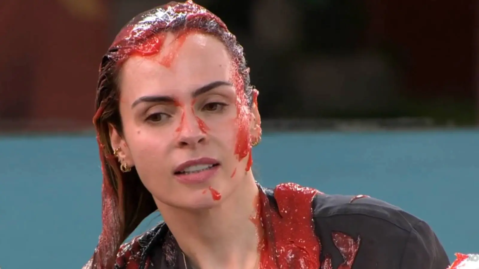 Imagem mostra Ana Paula coberta por gosma vermelha durante segundo Sincerão do bbb 26.
