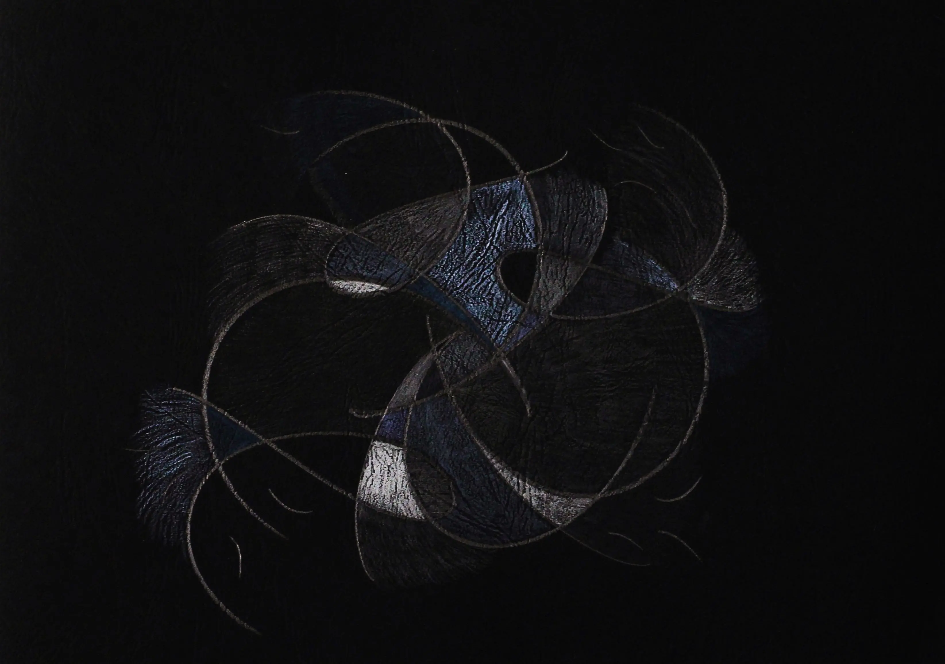 Imagem da obra Sereno orvalho, produzida com lápis de cor e grafite sobre papel.