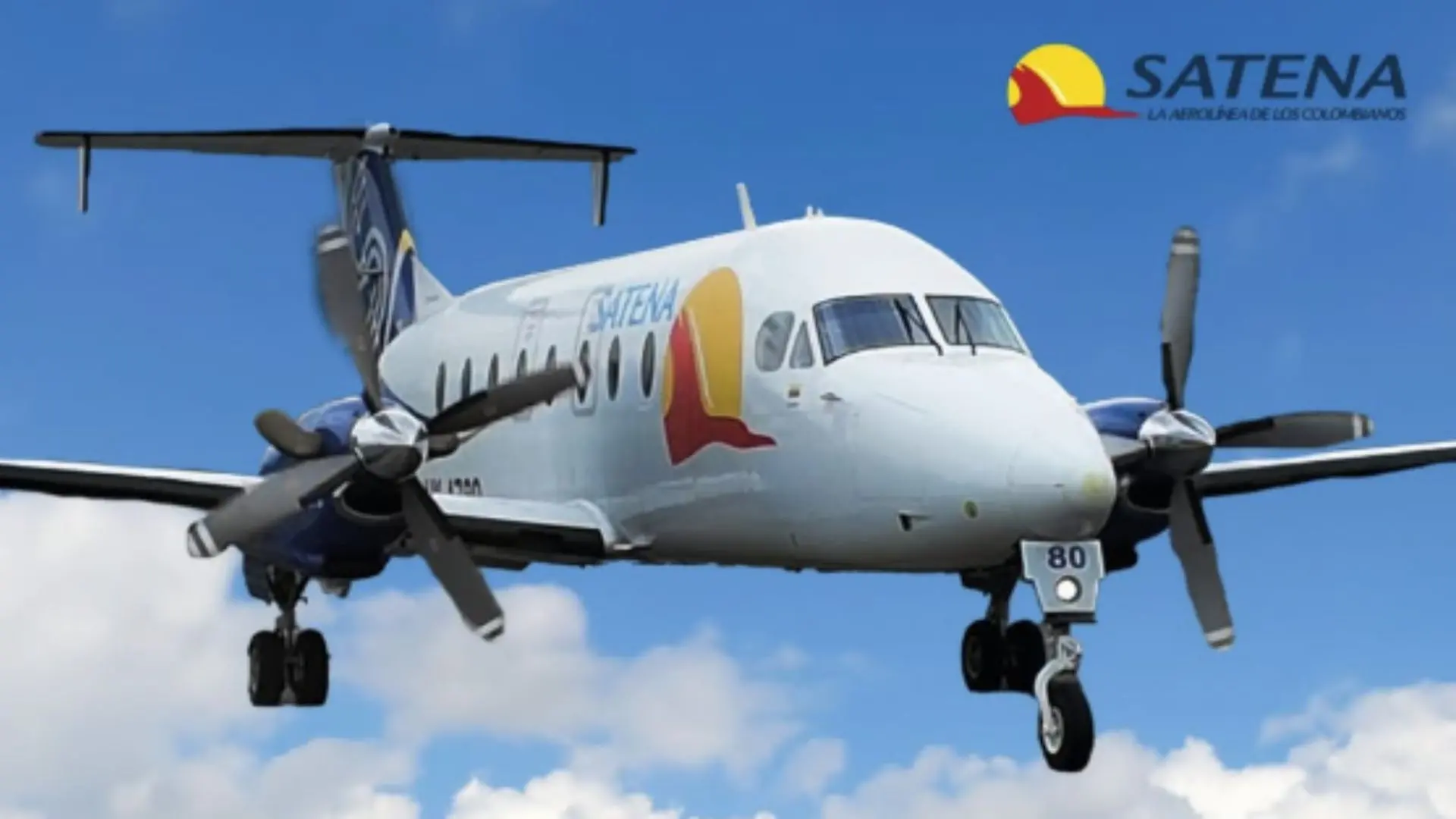 Foto de avião que caiu na Colômbia deixando 15 mortos.