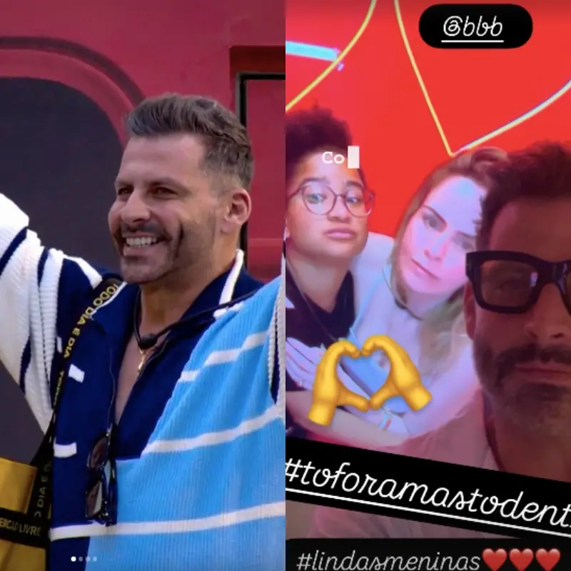 Montagem de fotos mostra Henri Castelli manifestando apoio a Ana Paula e Milena.