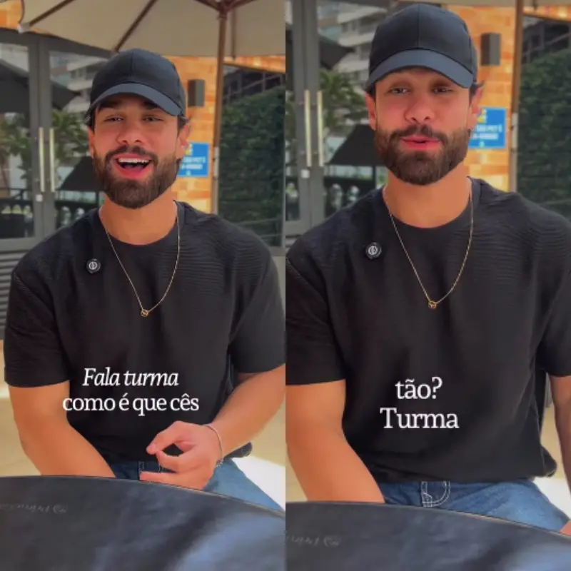 Montagem de fotos de stories de Paulo Augusto.