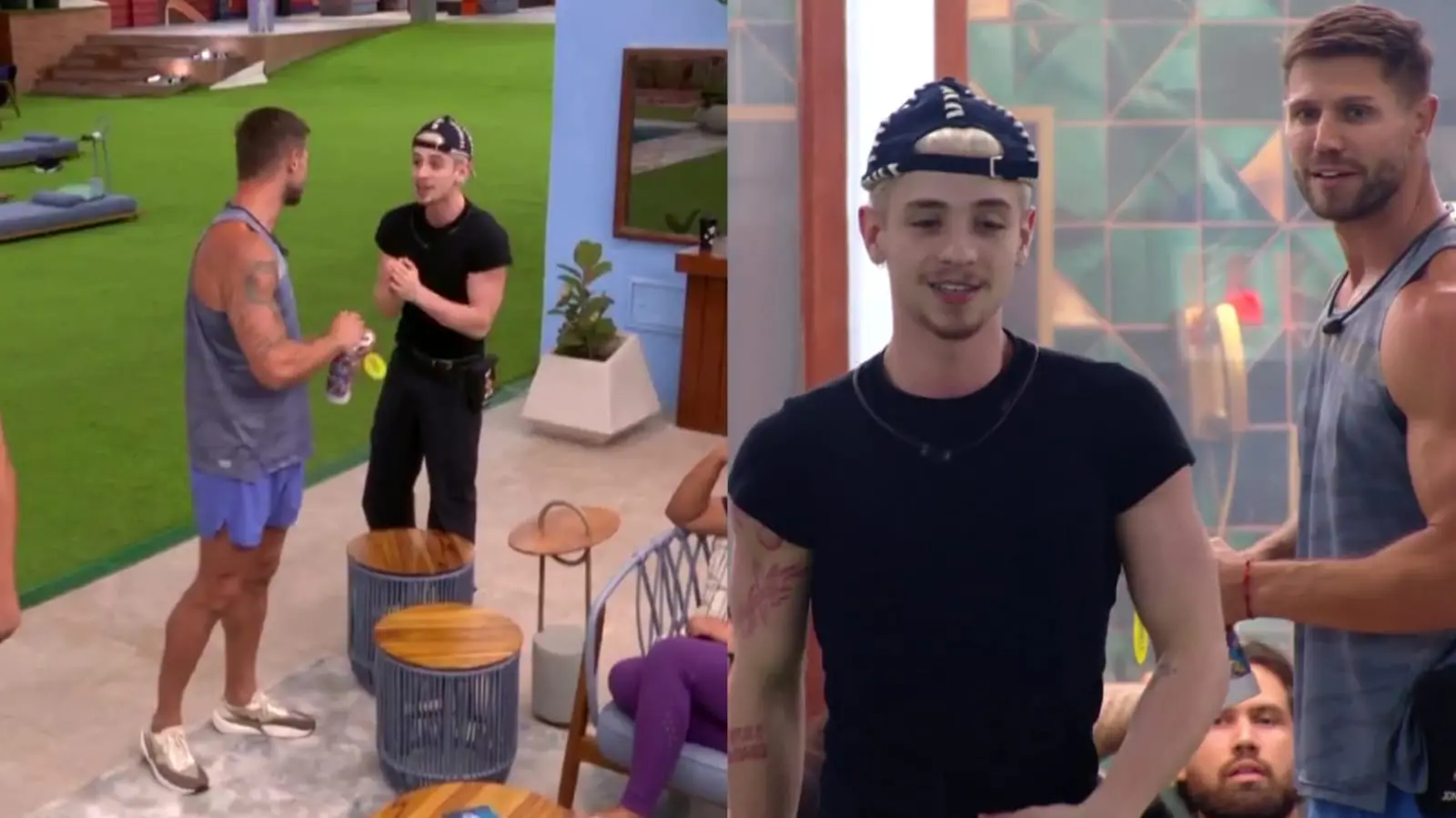 Discussão entre Jonas e Juliano começou dentro da casa e seguiu na área externa.