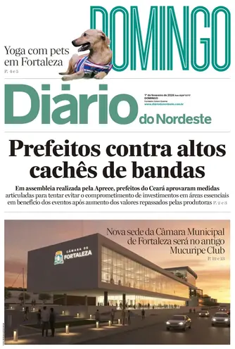 Capa da Edição do dia do jornal Diário do Nordeste
