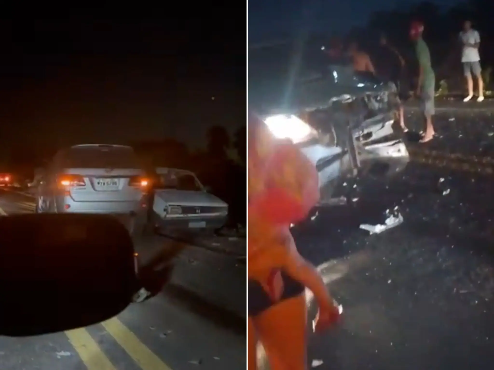 Fotos mostram veículos após acidente de trânsito em São Gonçalo do Amarante.