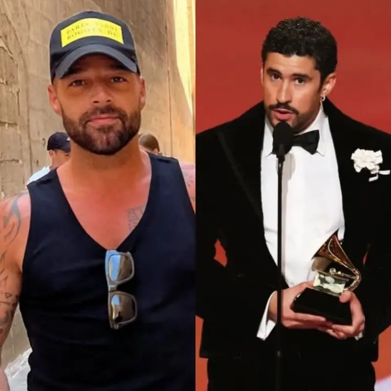 Ricky Martin celebrou a vitória de Bad Bunny em carta aberta. 